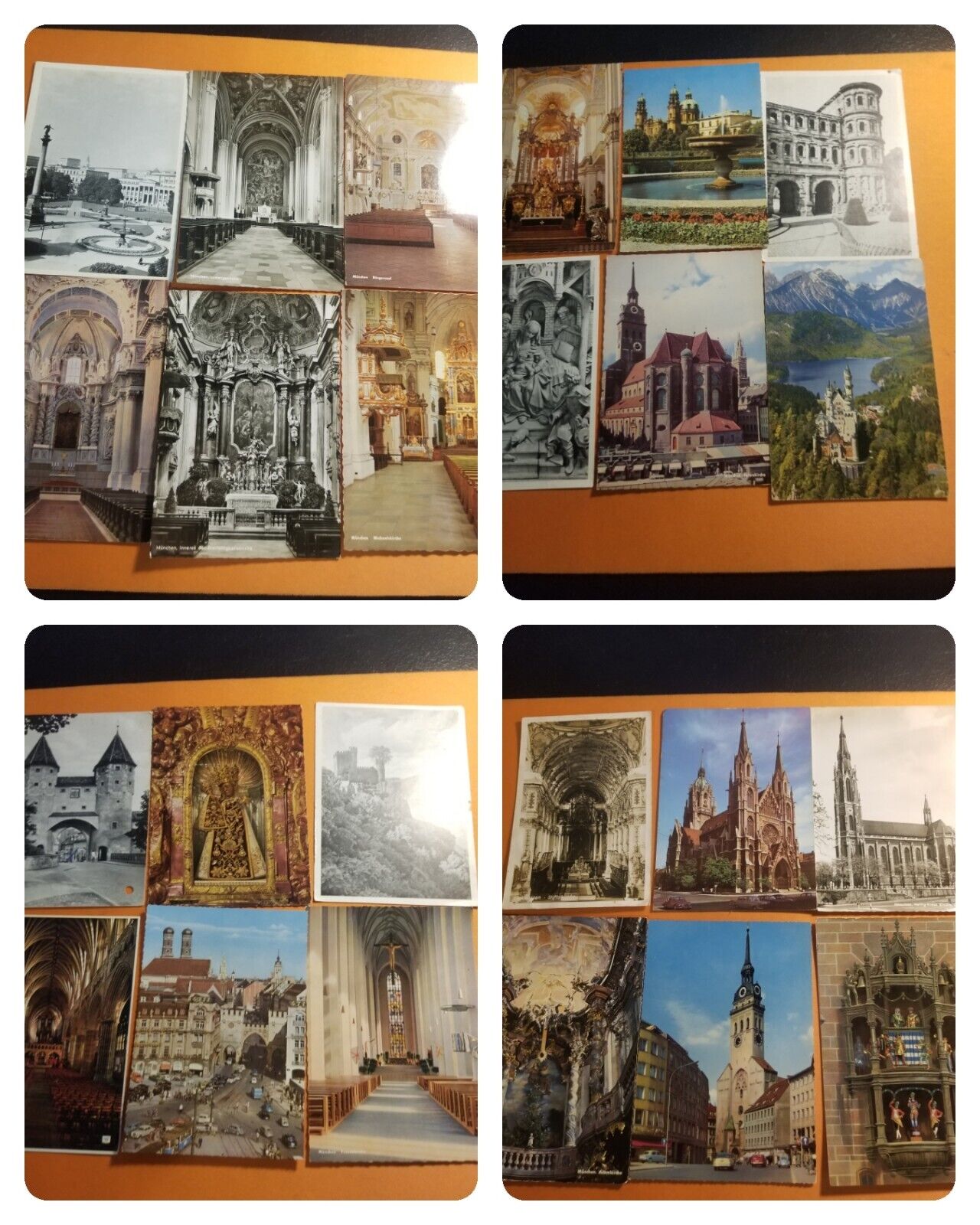 Vintage  Vertical  German postcards  castles cathedrals Churches