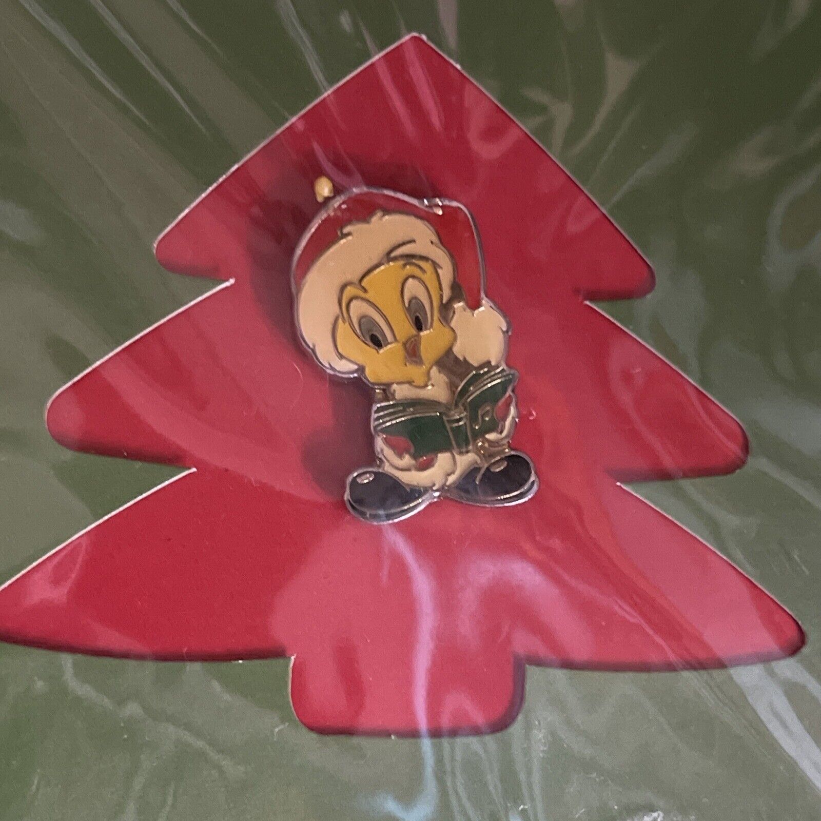 Vintage Warner Bros. Looney Tunes Tweety Bird Santa Holiday Pin Card & Envelope