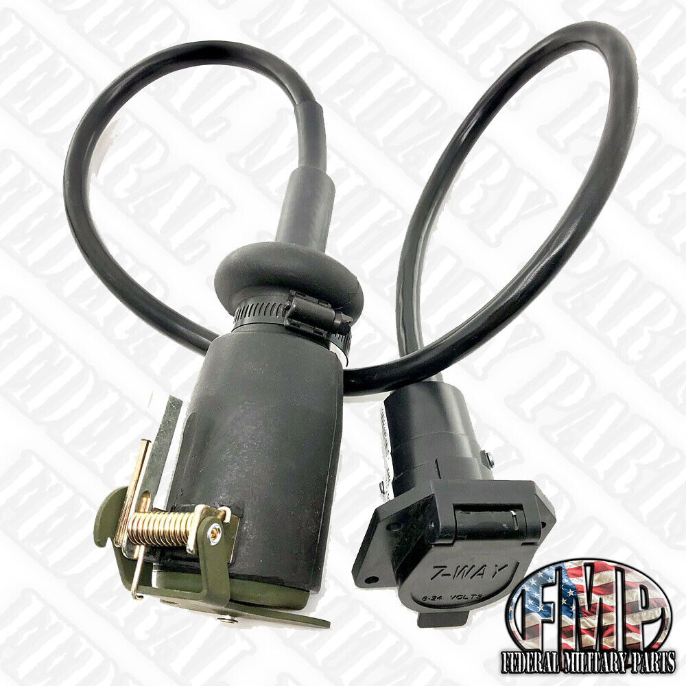 12 PIN TO 7 BLADE MILITARY ADAPTER POWER CABLE A M998 HUMVEE TO CIVILIAN TRAILER