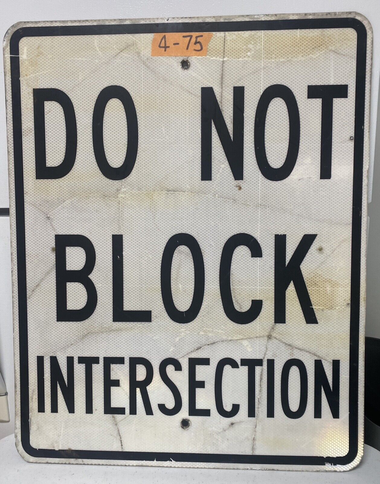 Vintage Street Sign (Do Not Block Intersection) 24\