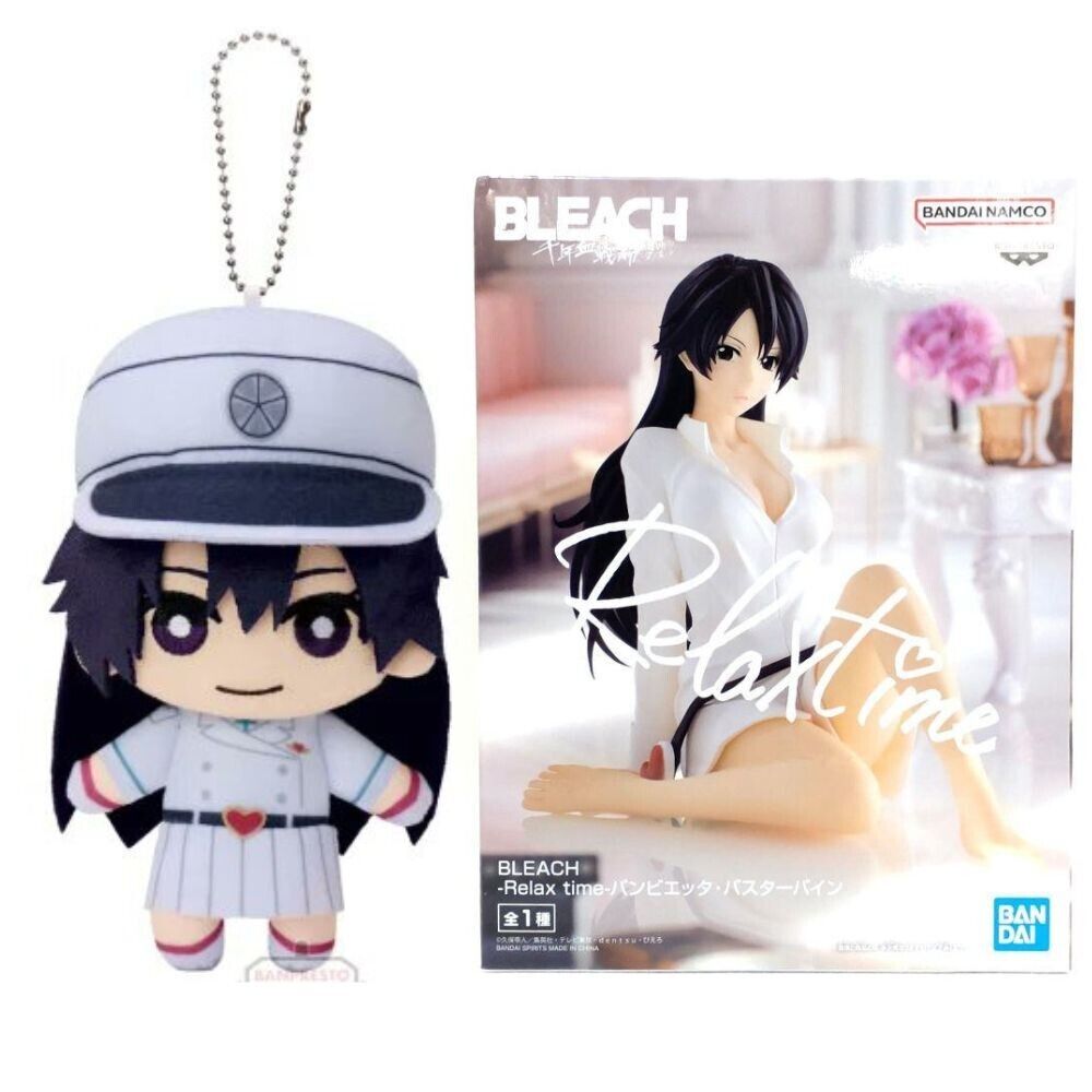 Bleach Figure Relax time & Plush doll Tomonui Bambietta Set of 2 New