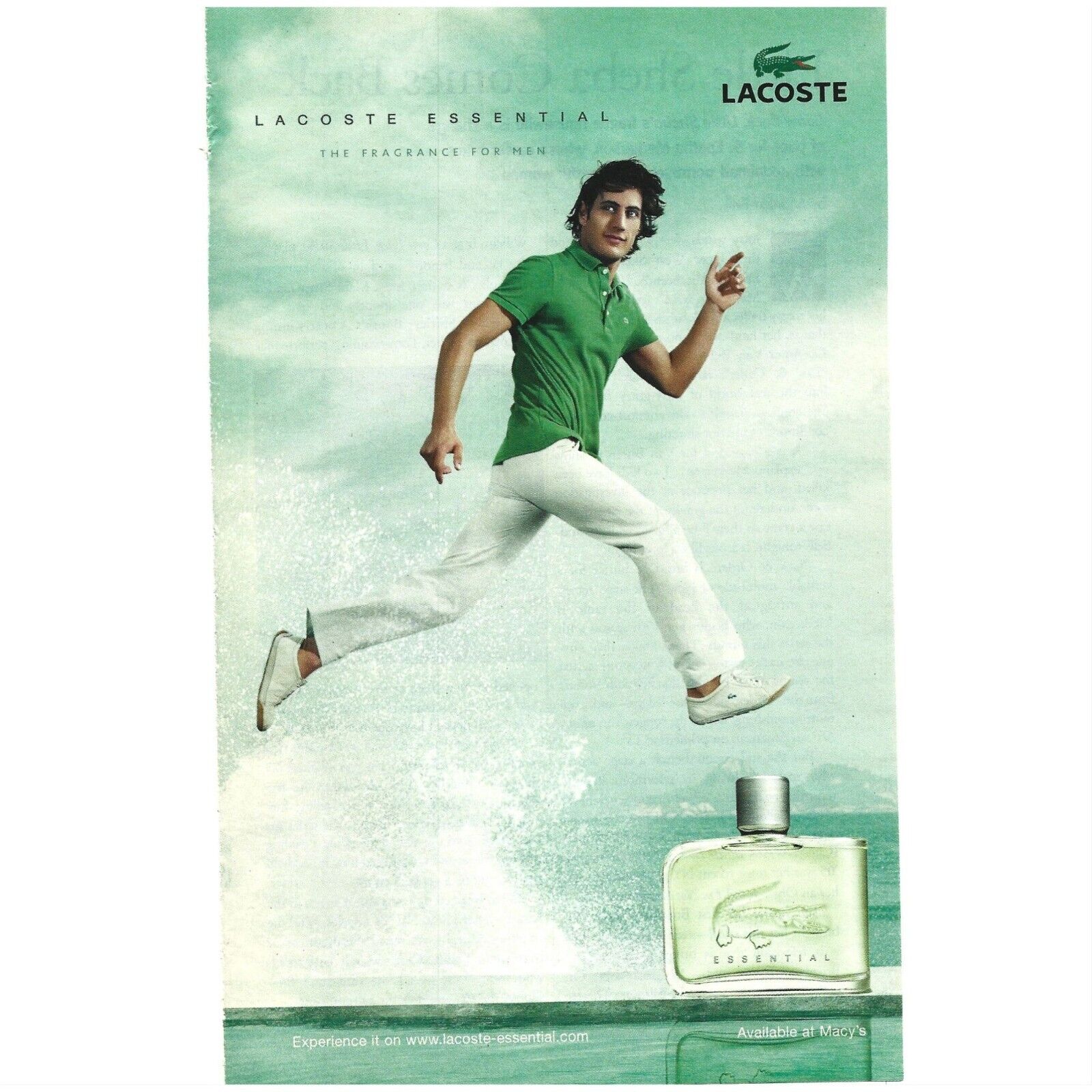 Lacoste Essential Fragrance for Men ADVERT Macy\'s 2000s Print Ad