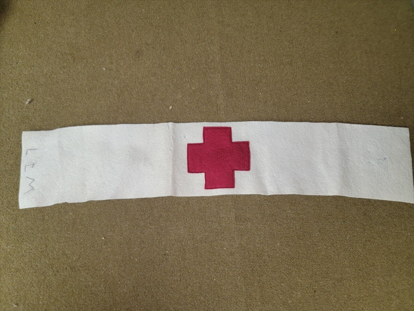WWII American Red Cross Armband with Initials