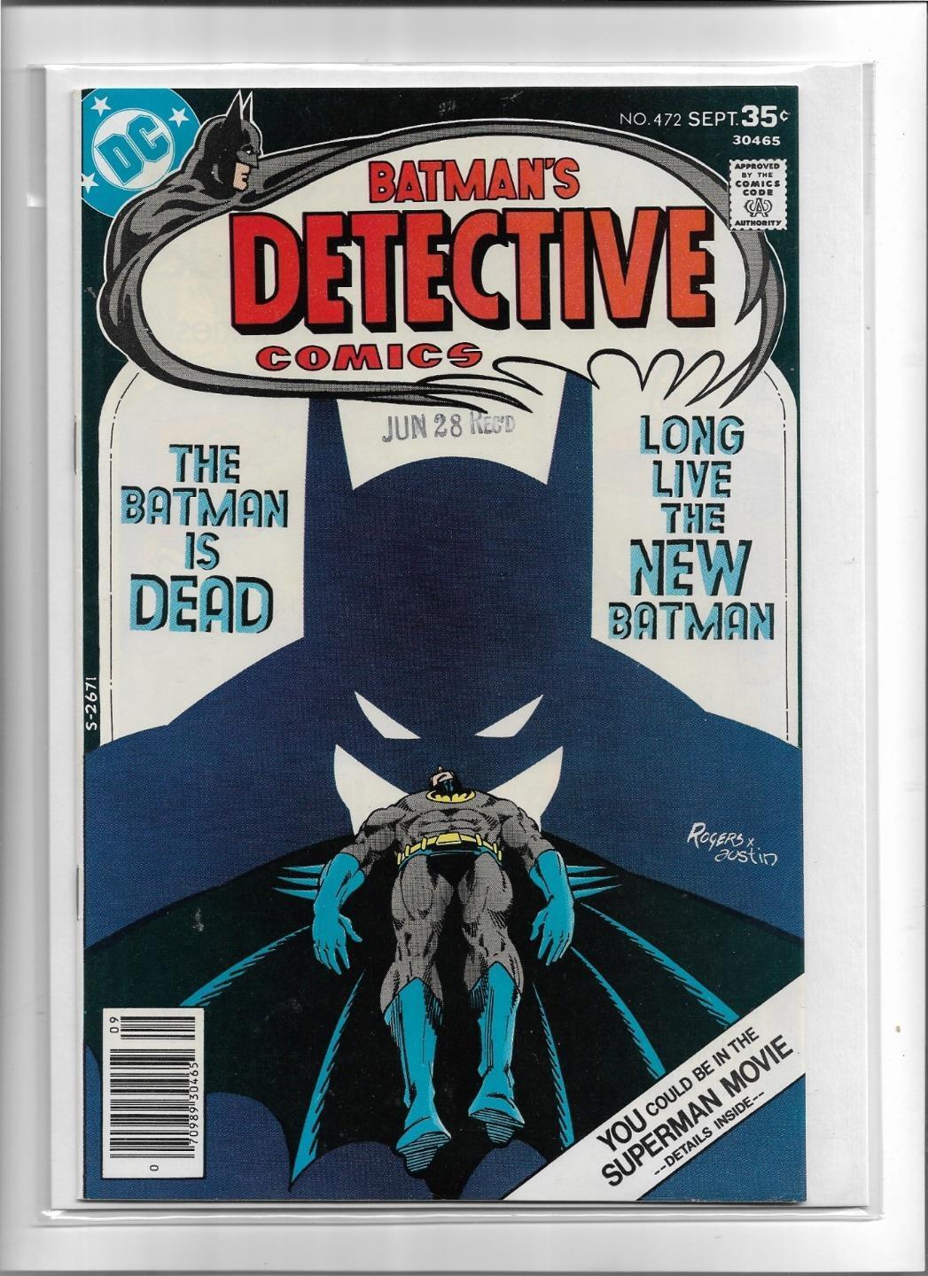 DETECTIVE COMICS #472 1977 VERY FINE+ 8.5 4585 BATMAN
