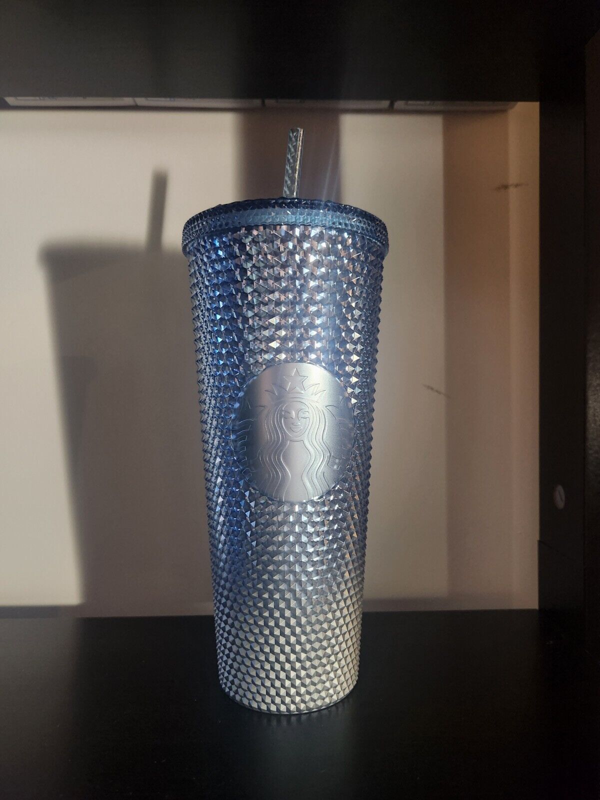 Starbucks Holiday 2023 Blue Gradient Icicle Studded Bling Cold Cup