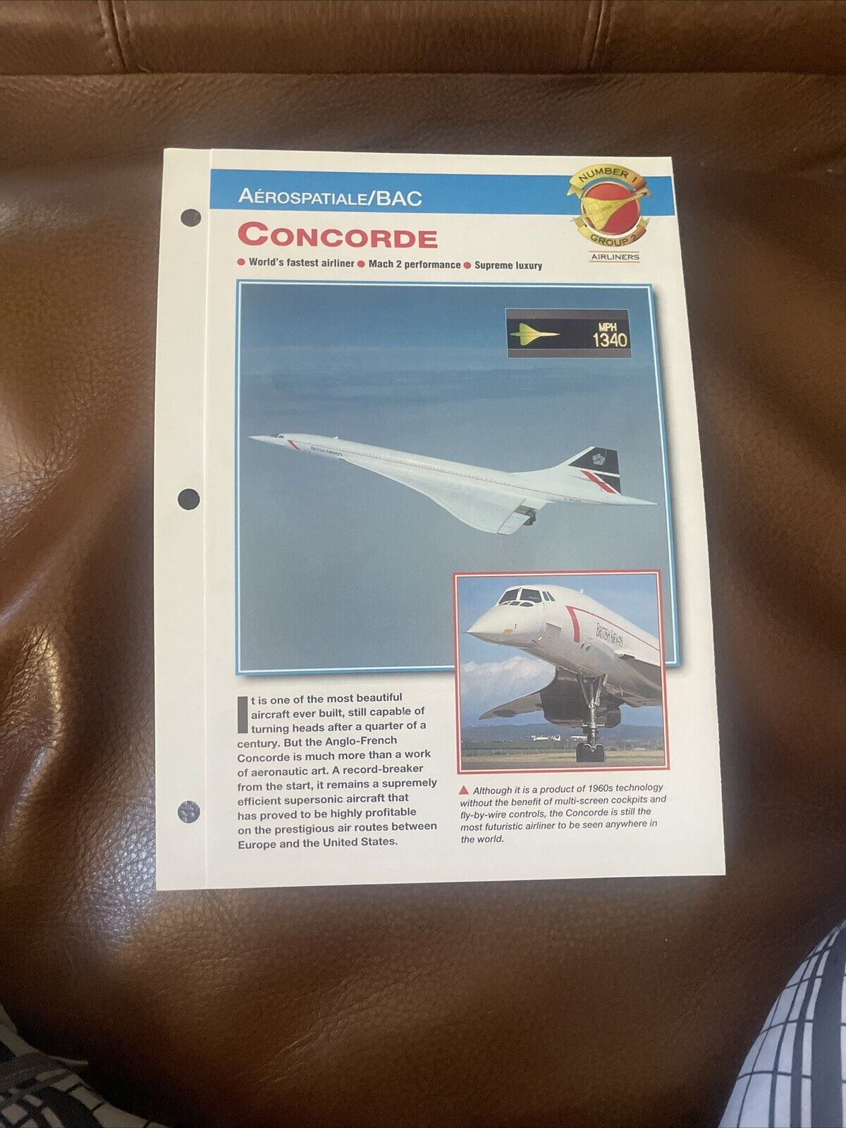 PHOTO Aerospatiale BAC Concorde WORLDS FAST Supreme Luxury MACH 2 AIRLINE 9\