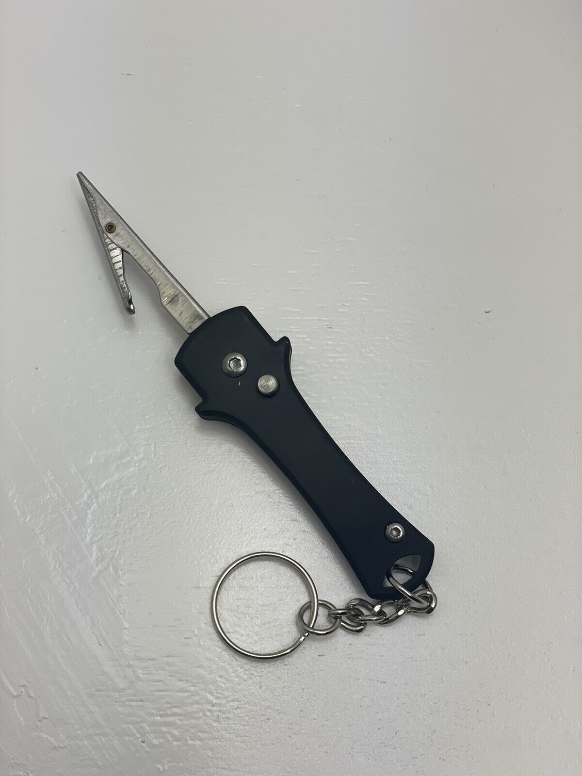 Mini Collectible Keychain Switchblade Flip Clip Alligator Memo Holder Tool
