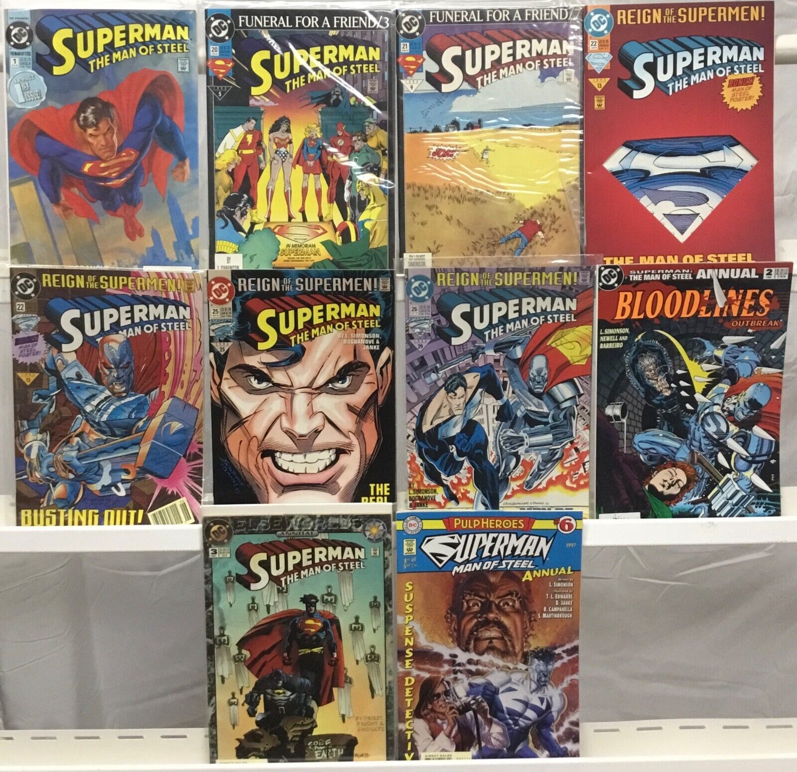DC Comics - Superman The Man of Steel - Comic Book Lot of 10 Issues