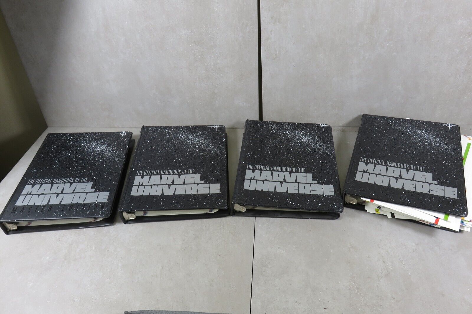 Official Handbook of the Marvel Universe Master Edition 4 Binders SEE PHOTOS