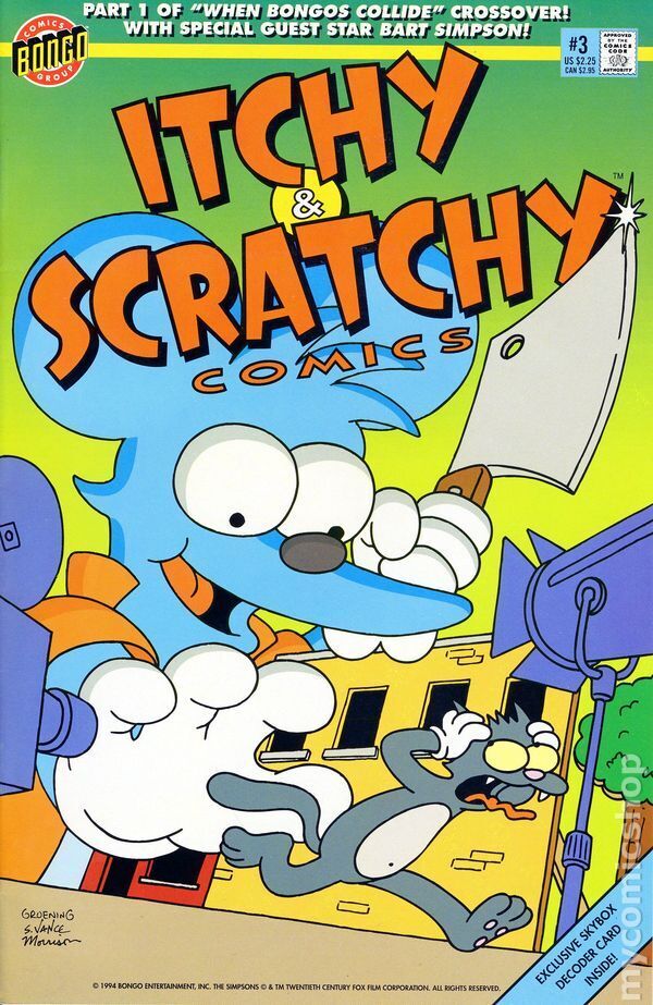 Itchy and Scratchy Comics #3 FN+ 6.5 1994 Stock Image