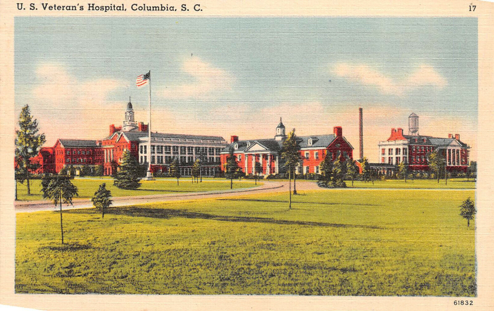 US Veterans Hospital Columbia South Carolina SC LINEN UNPOSTED  FREESHIP