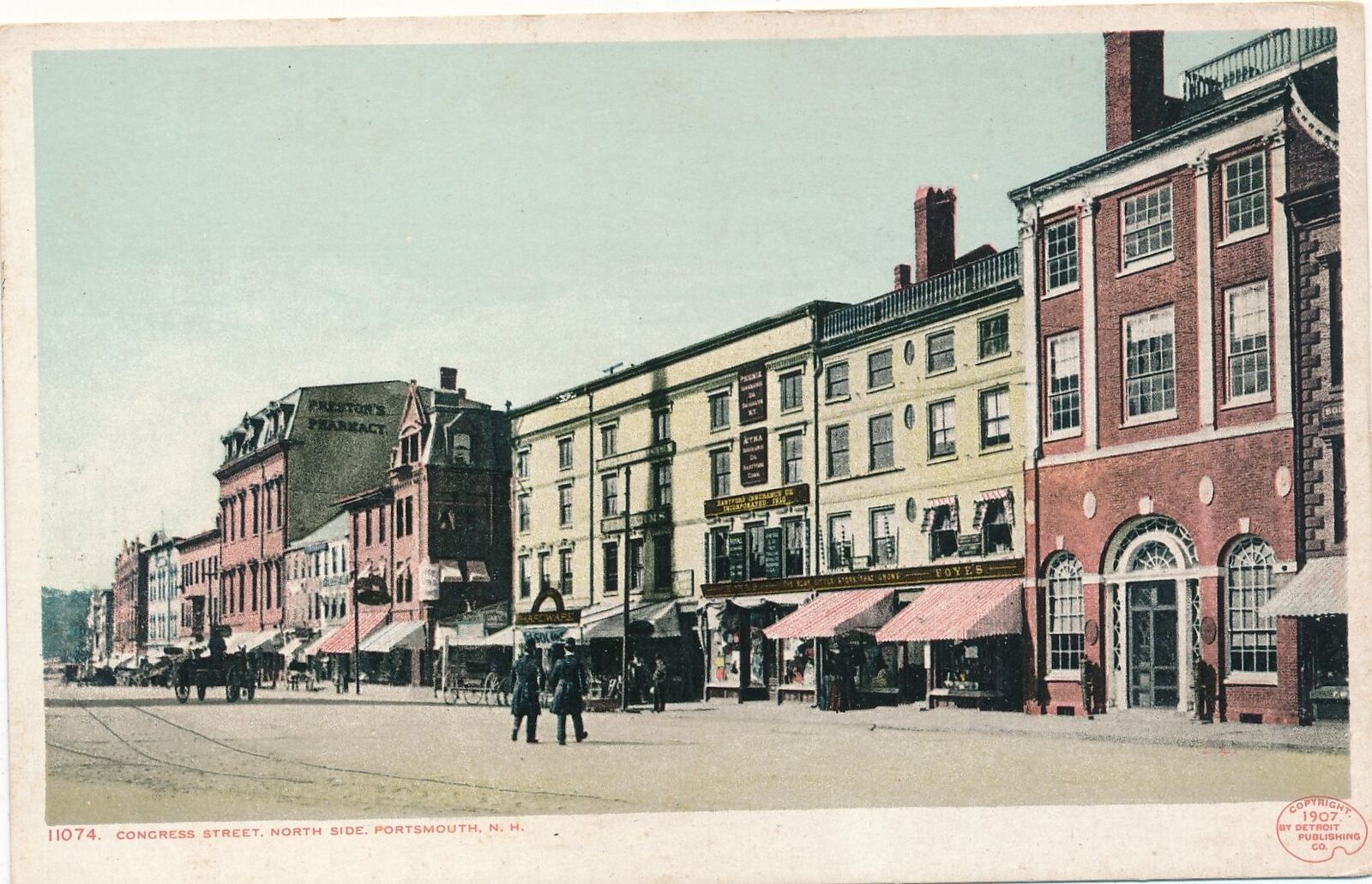 PORTSMOUTH NH - Congress Street North Side Postcard