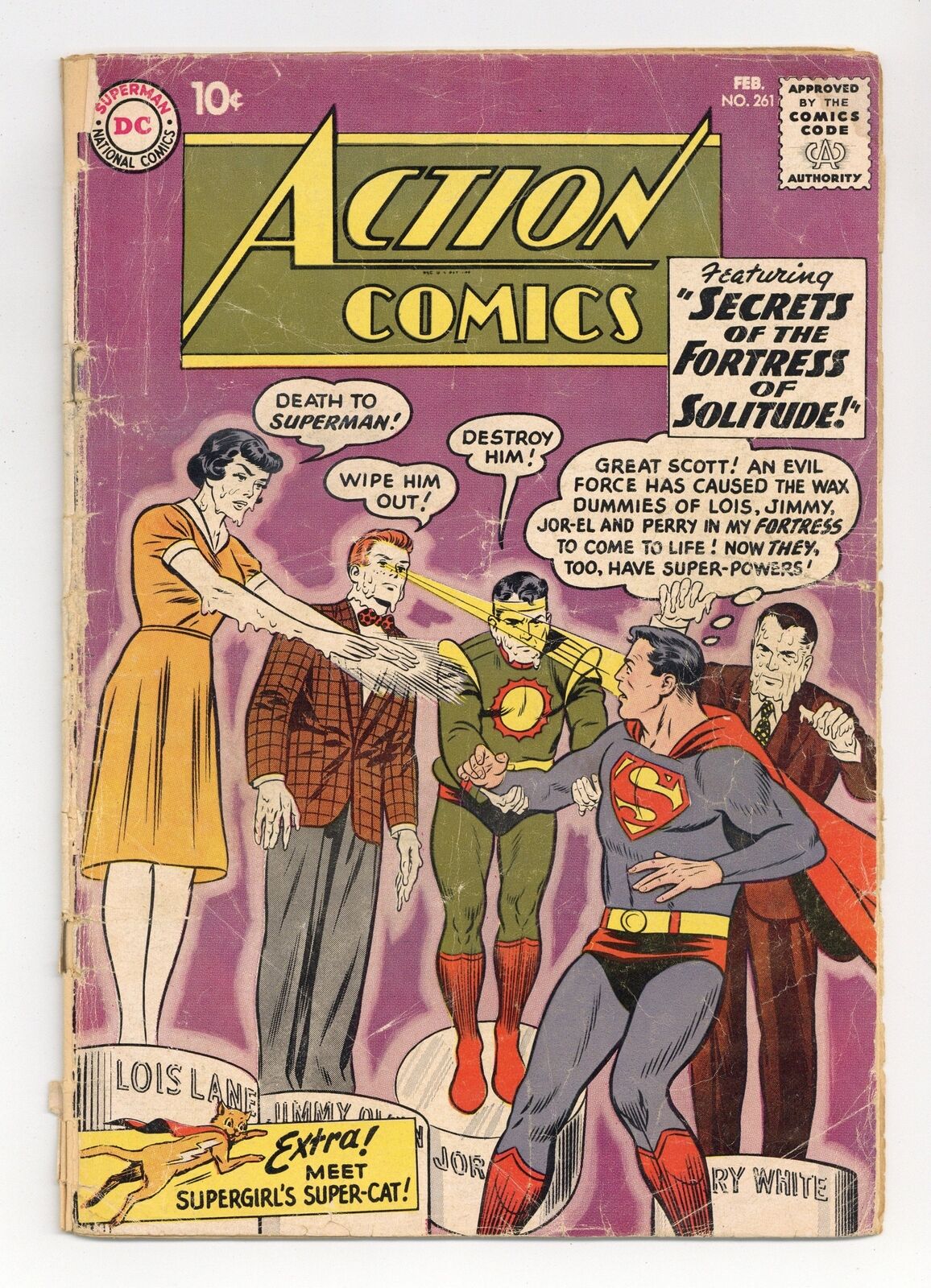 Action Comics #261 FR 1.0 1960 1st app. Streaky the Super Cat, 1st X-kryptonite