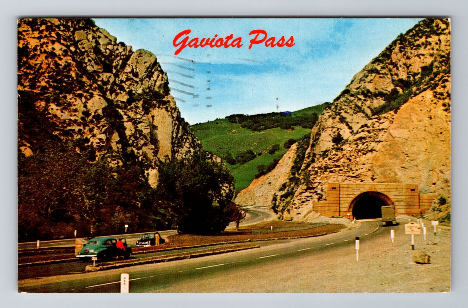Gaviota Pass CA-California, Scenic View, Antique, Vintage c1970 Postcard