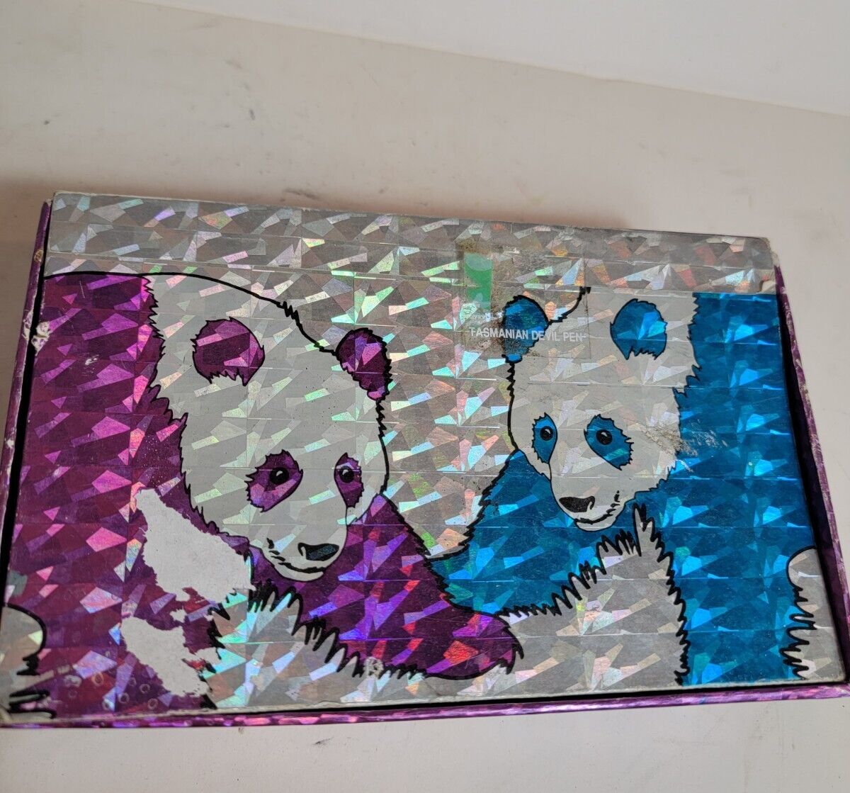 Vintage School Supply Pencil Box 1990s 90s Cool Critters Pandas Made In USA 