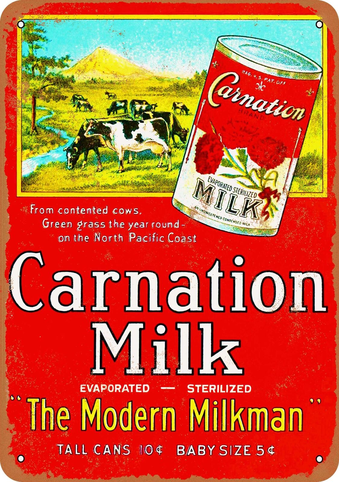 Metal Sign - Carnation Milk - Vintage Look Reproduction