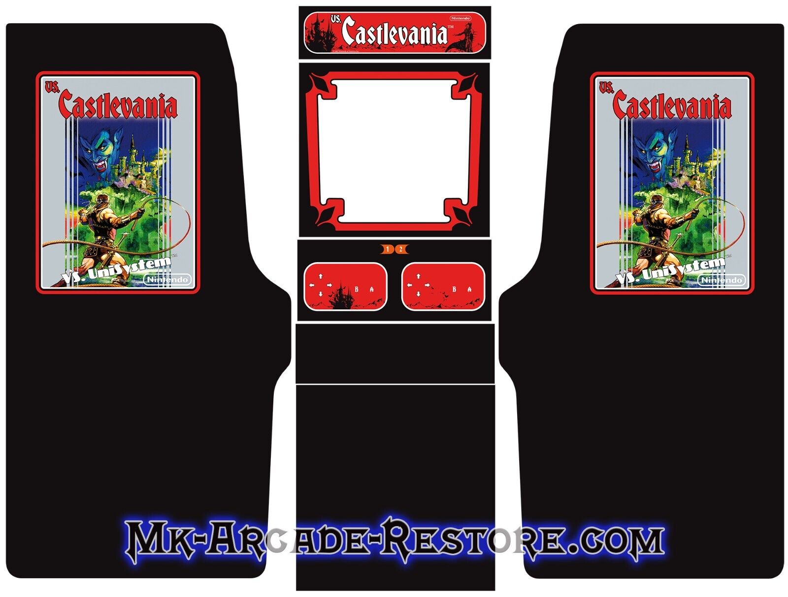 Castlevania DK Cab Side Art Arcade Cabinet Kit Artwork Graphics Decals Print