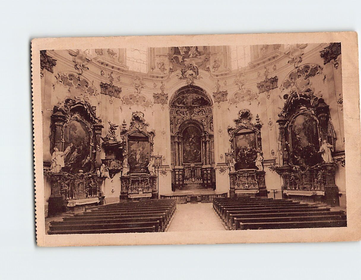 Postcard Interior of Ettal Abbey Ettal Germany