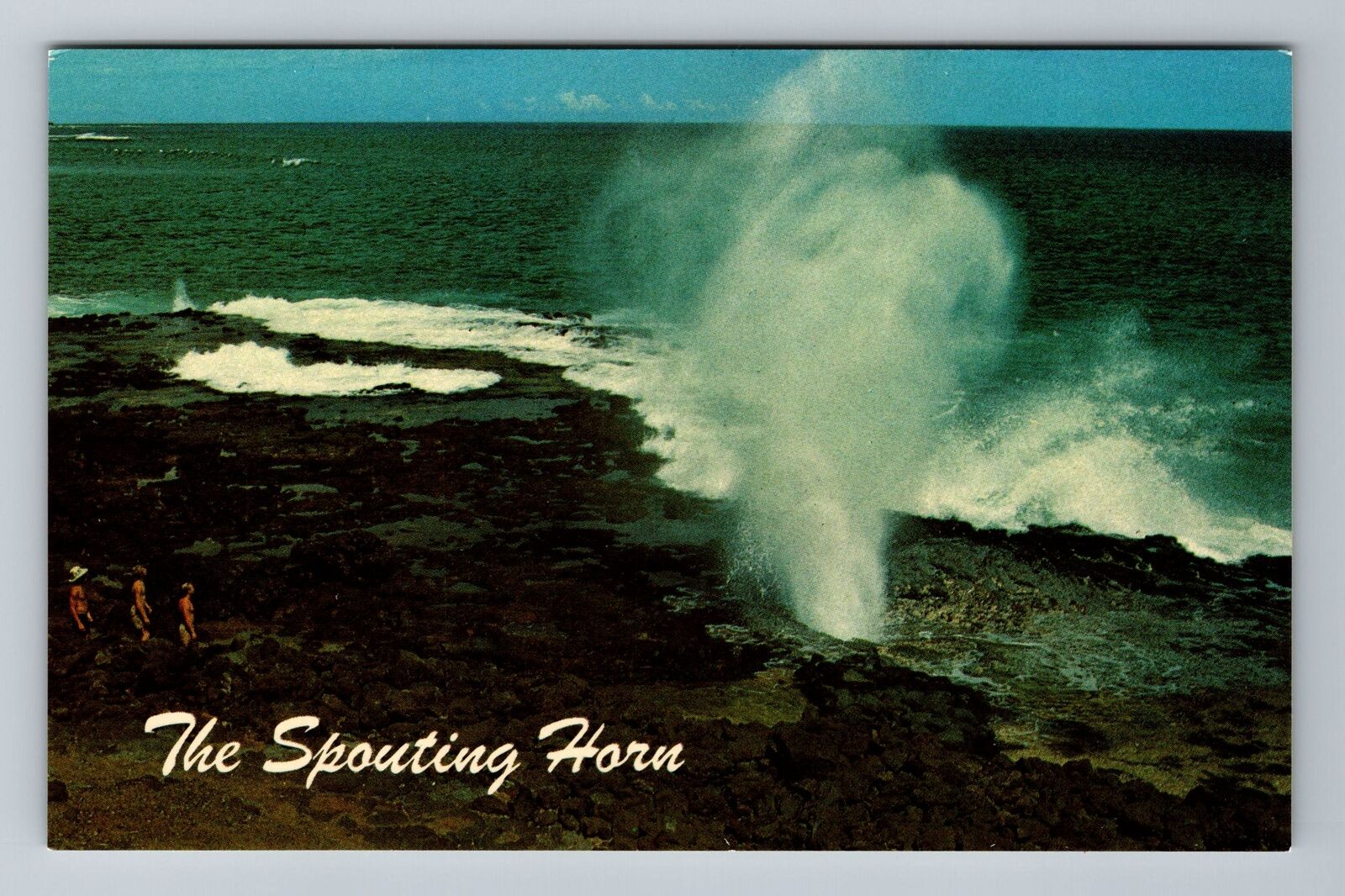 Kauai HI-Hawaii, The Spouting Horn, Geyser, Vintage Postcard
