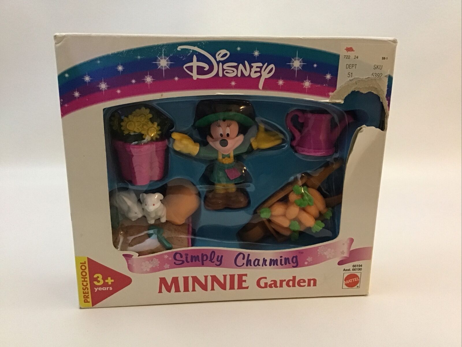 Disney Simply Charming Minnie Garden Mattel 66194 New in Damaged Box