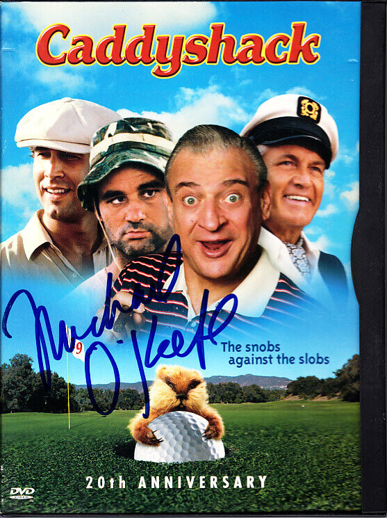 Michael O\'Keefe autographed signed autograph auto Caddyshack movie DVD box cover