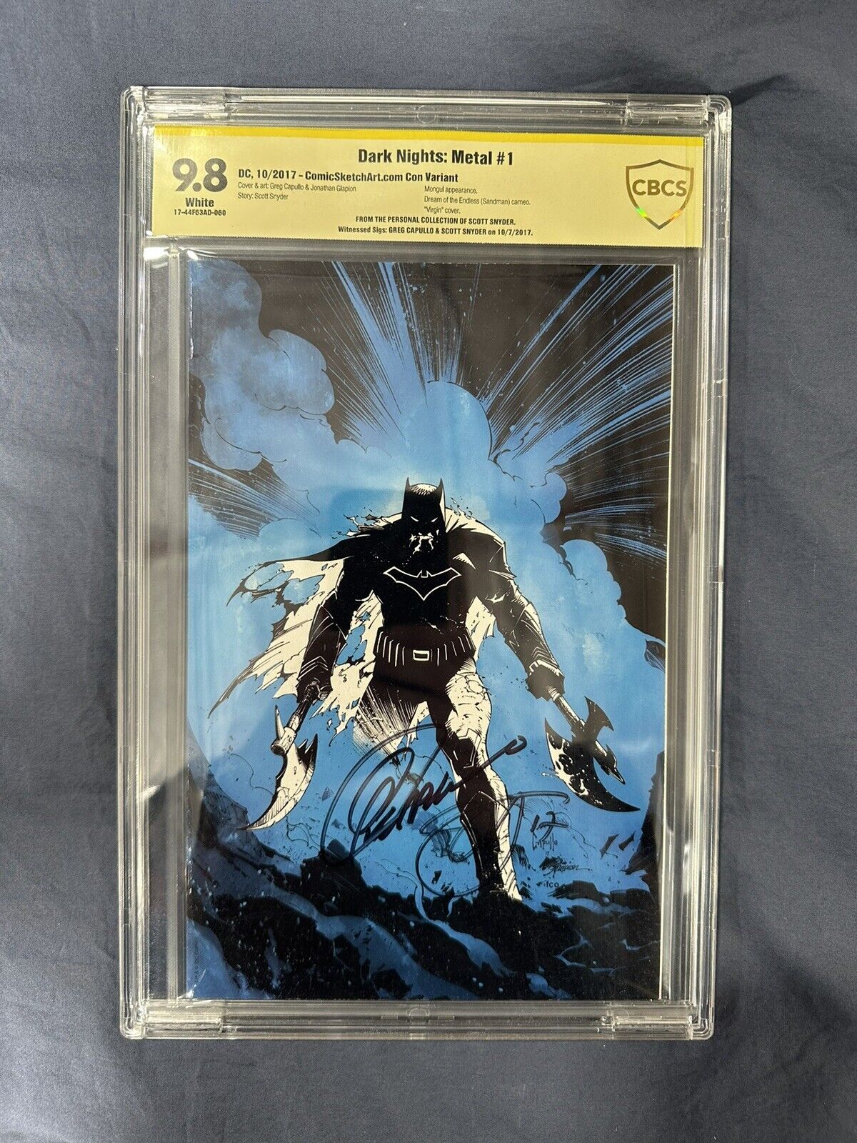 Dark Nights Metal 1 cbcs 9.8 2X Signed From Snyder Personal Collection Not CGC