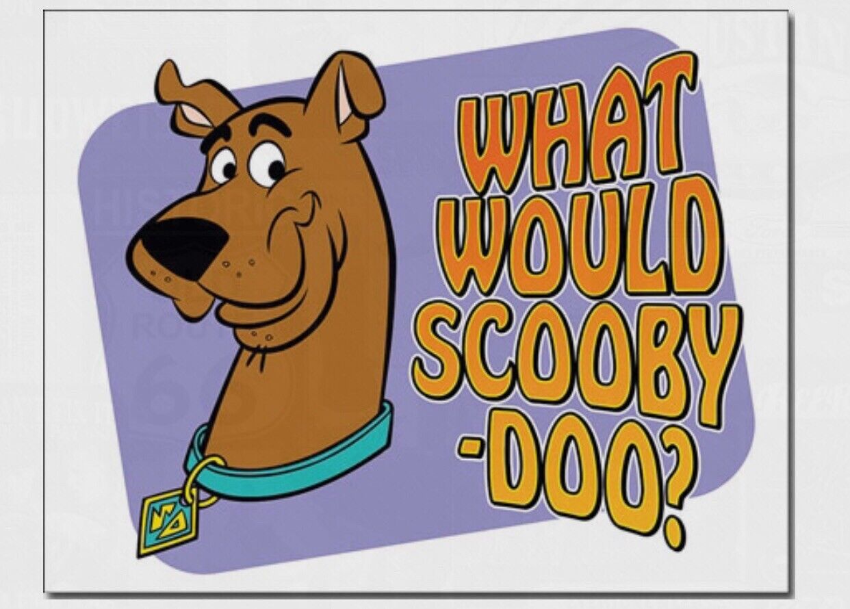 Scooby Doo Metal Tin Sign WWSD Cartoon Poster Kids Room Home Wall Decor #2374