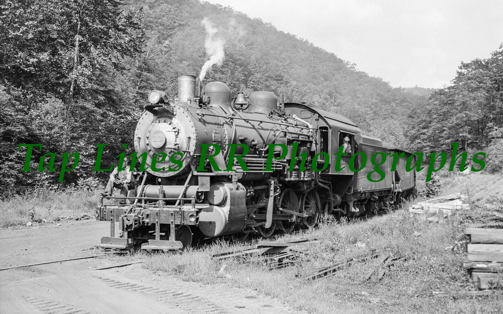 Buffalo Creek & Gauley #13 with 65 tons of coal Widen WV 1955 NEW 5X8 PHOTO