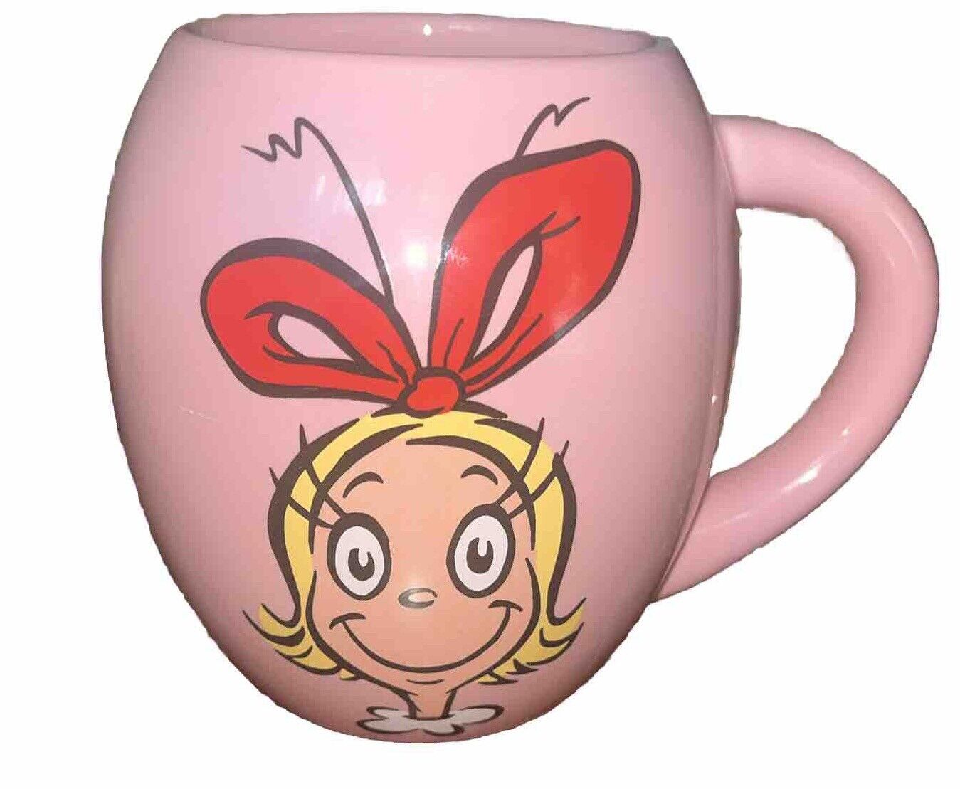 Dr. Suess Betty Lou Who and Family Pink Ceramic Oversized Coffee Tea Mug 18 oz 