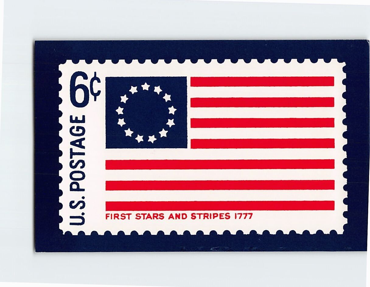 Postcard First Stars And Stripes U.S. Postage 6 cents Oklahoma City Oklahoma USA