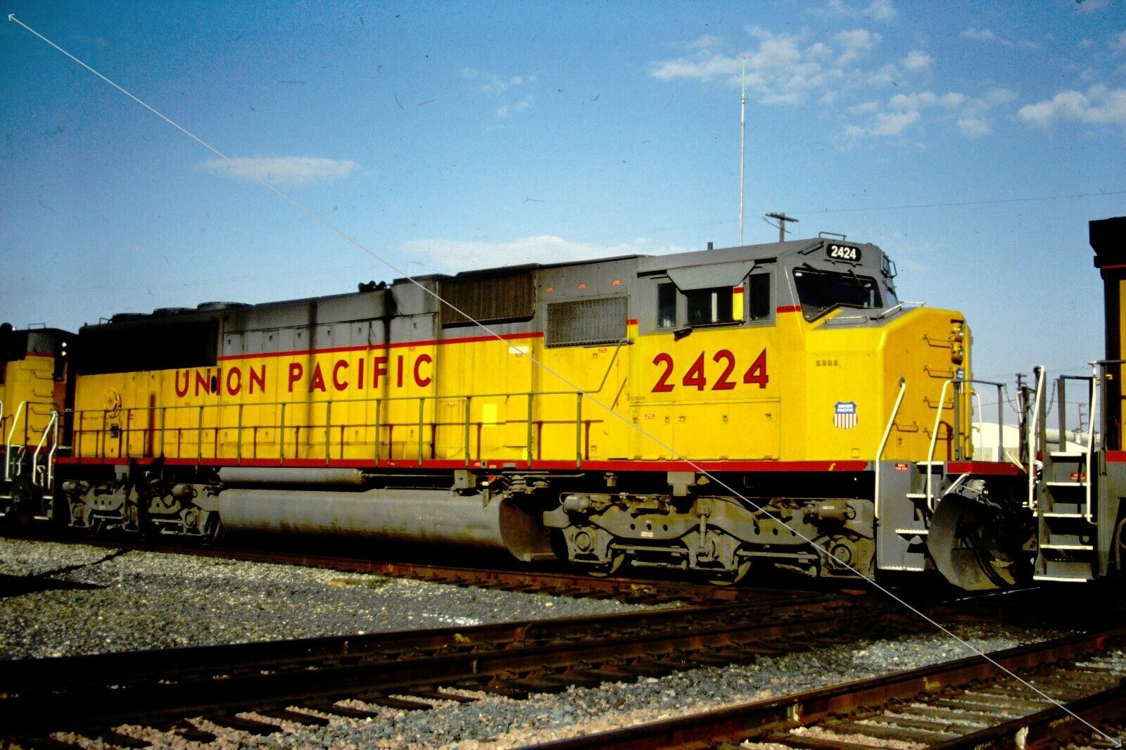 Original Slide - UP Union Pacific C30-7 2424  train October, 2000