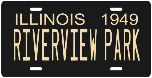 Riverview Park Amusement Park 1949 Chicago Illinois License plate