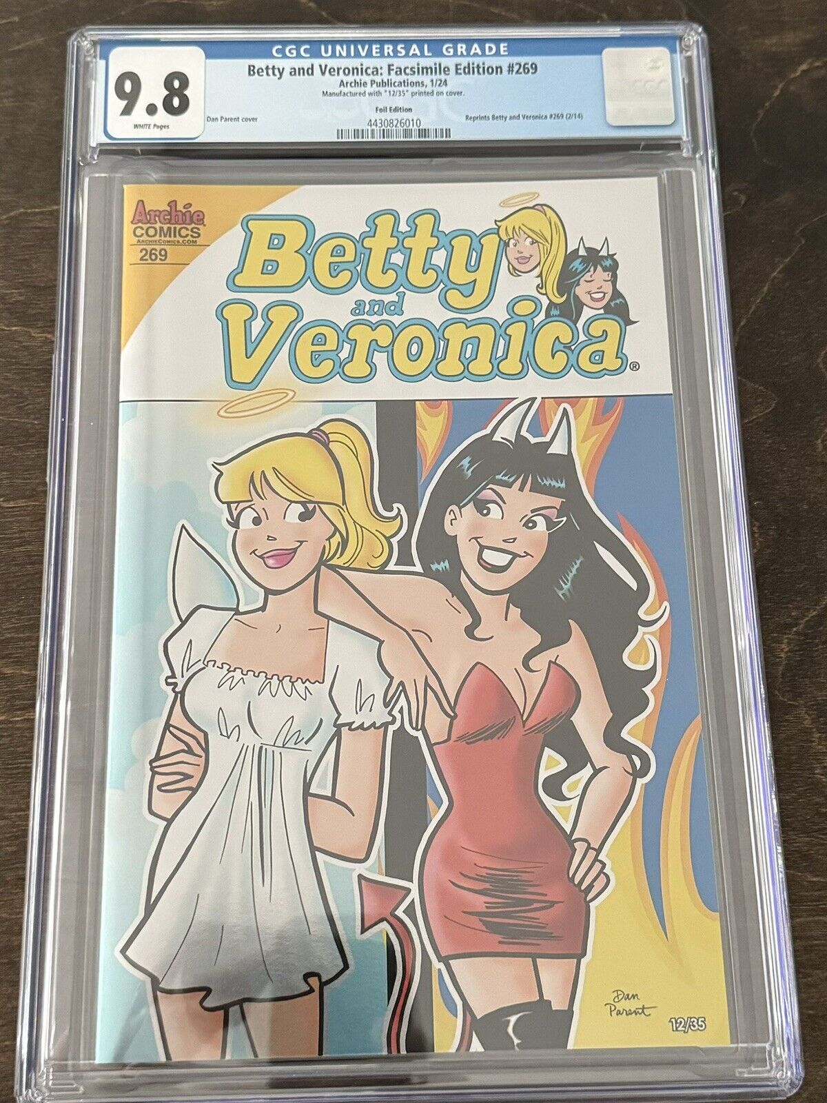 Betty & Veronica #269 Dan Parent Foil Reprints Variant CGC 9.8