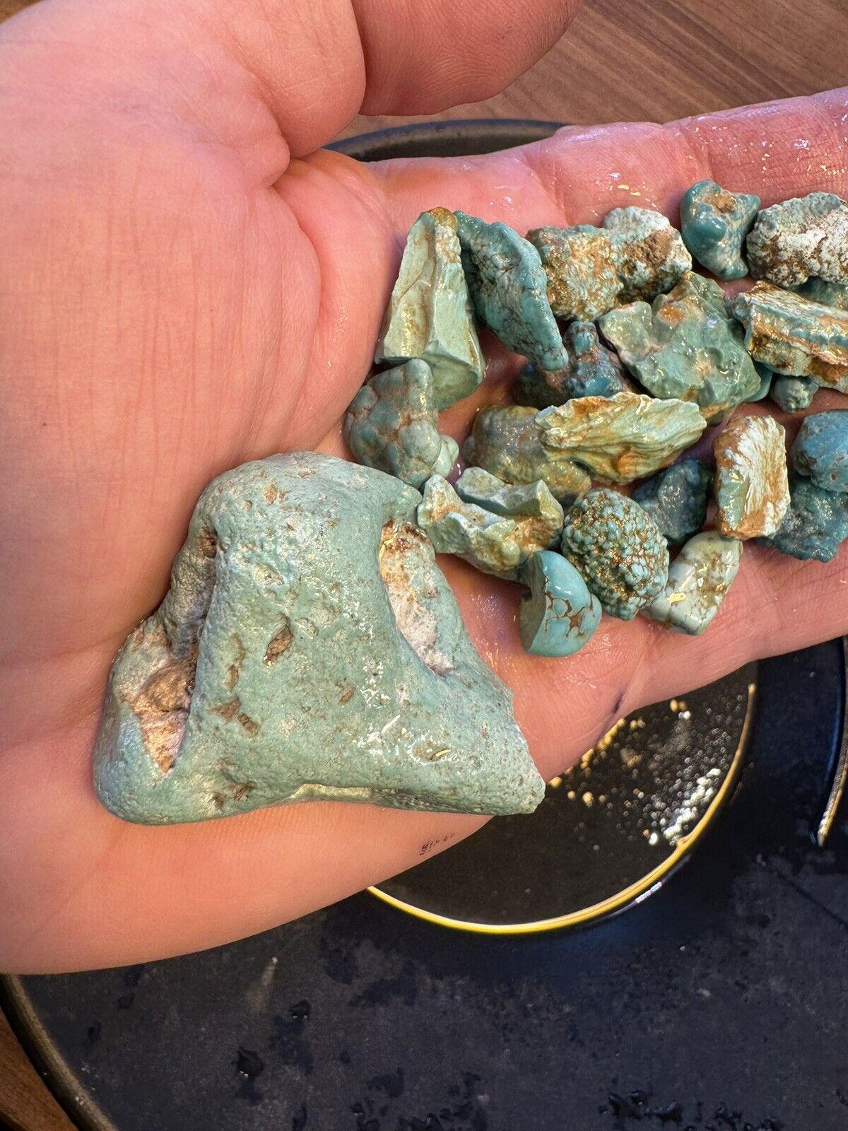 Mixed  Turquoise 90g. Mostly Stabilized And A Couple Smell Like Mud - Nat