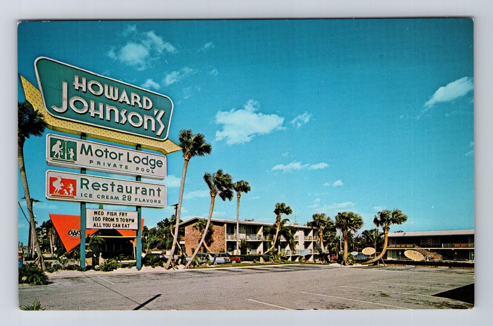 Orlando FL-Florida, Howard Johnson's Restaurant, Antique, Vintage Postcard