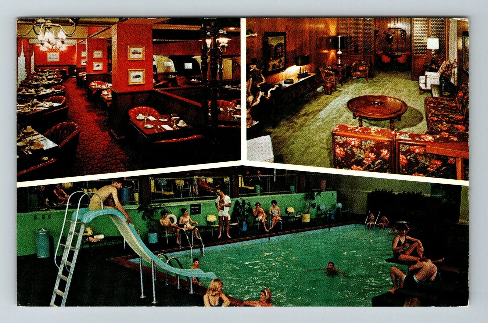 Minneapolis MN-Minnesota, Kahler's Inn Towne Motel, Interior, Vintage Postcard