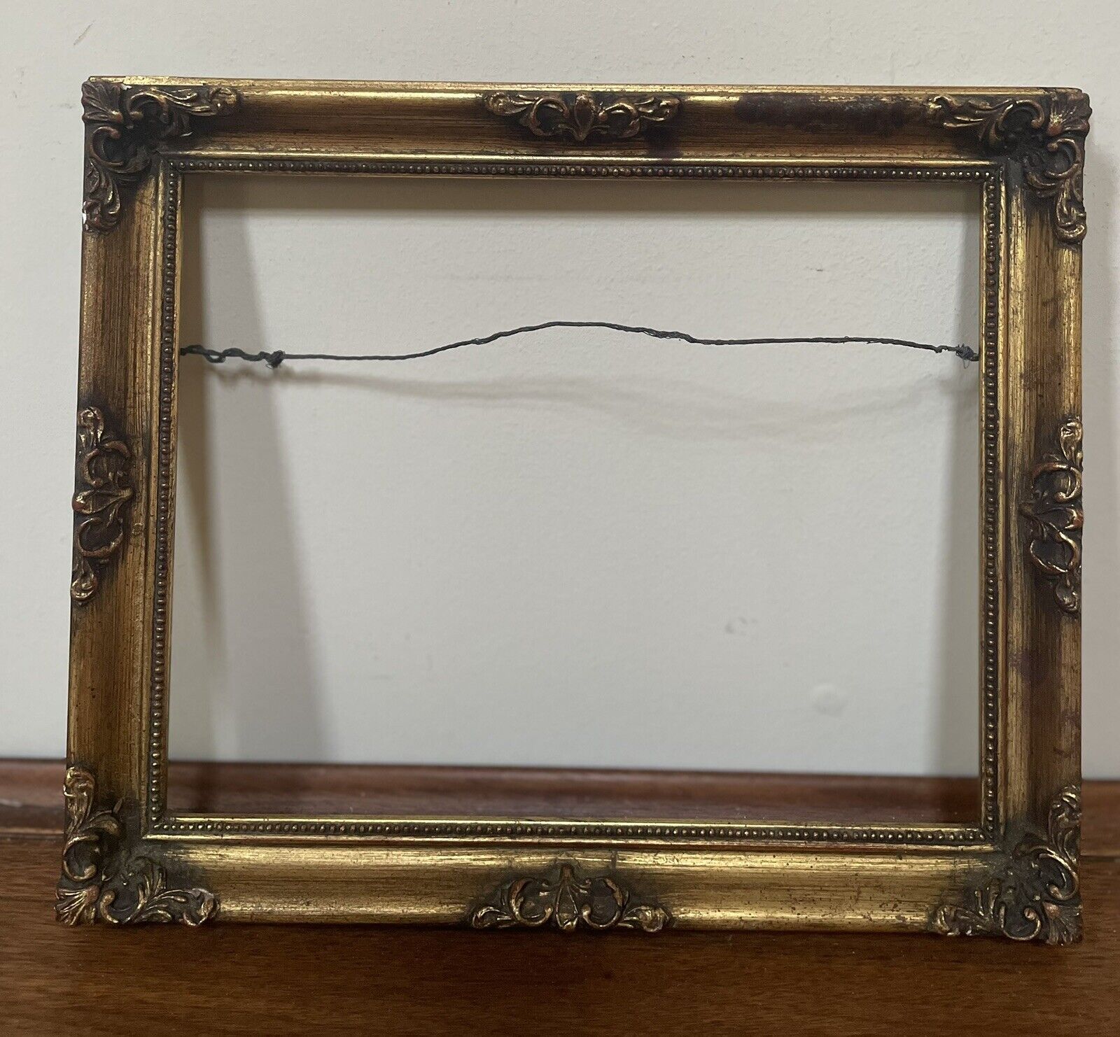 Antique Gilded Ornate Wooden Art Frame-10”x12”x1”/Fit 10”x8”