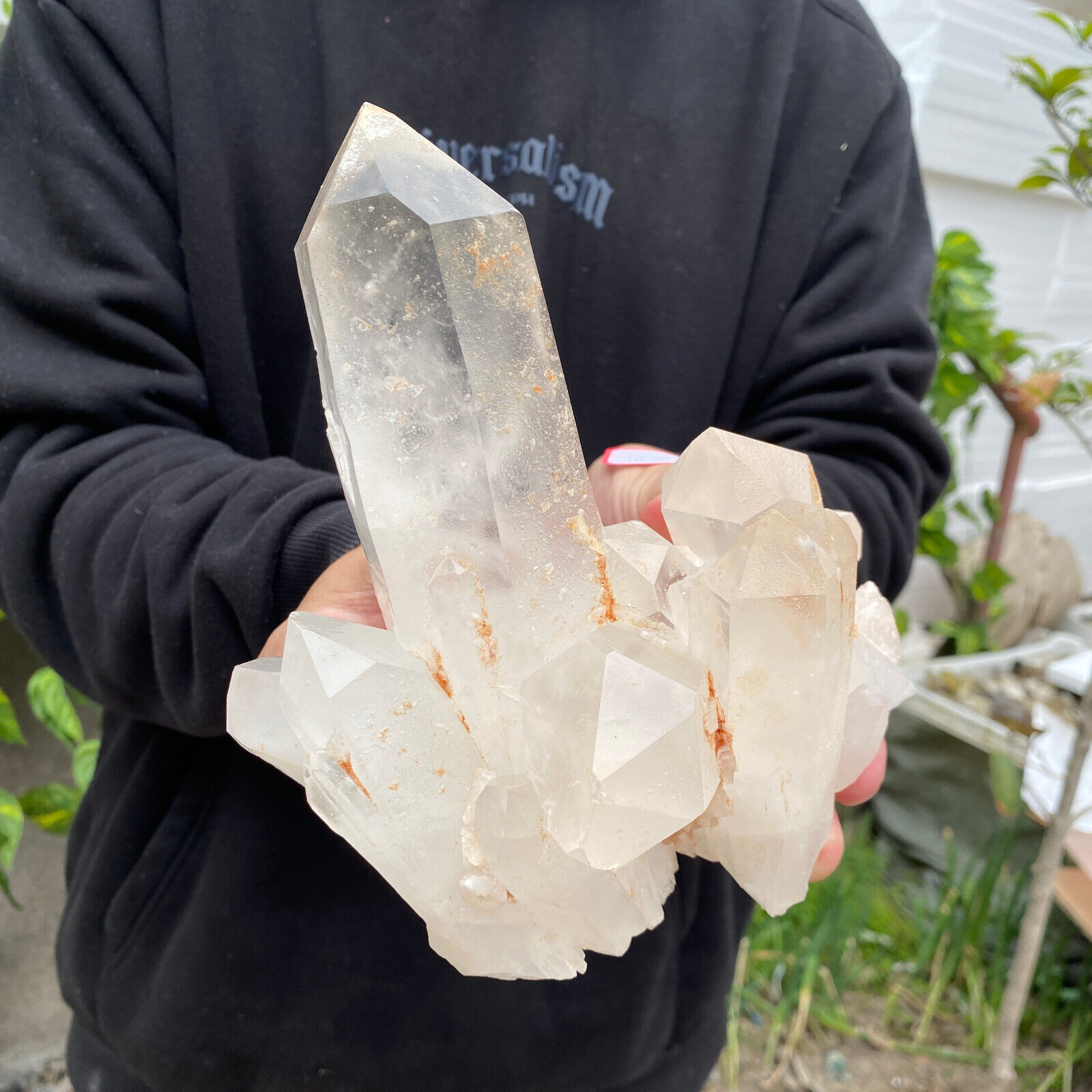 3.1lb Large Natural Clear White Quartz Crystal Cluster Rough Healing Specimen