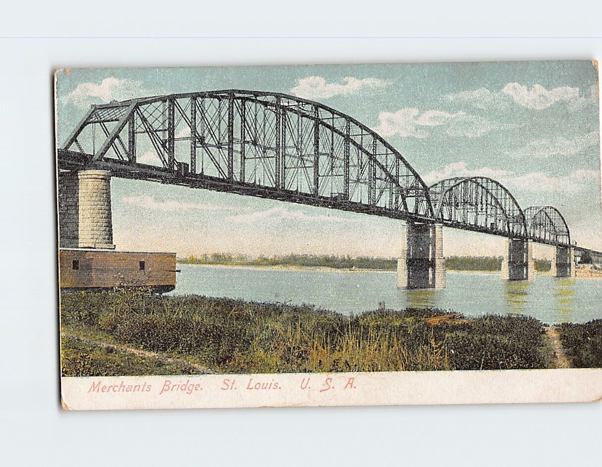 Postcard Merchants Bridge St. Louis Missouri USA