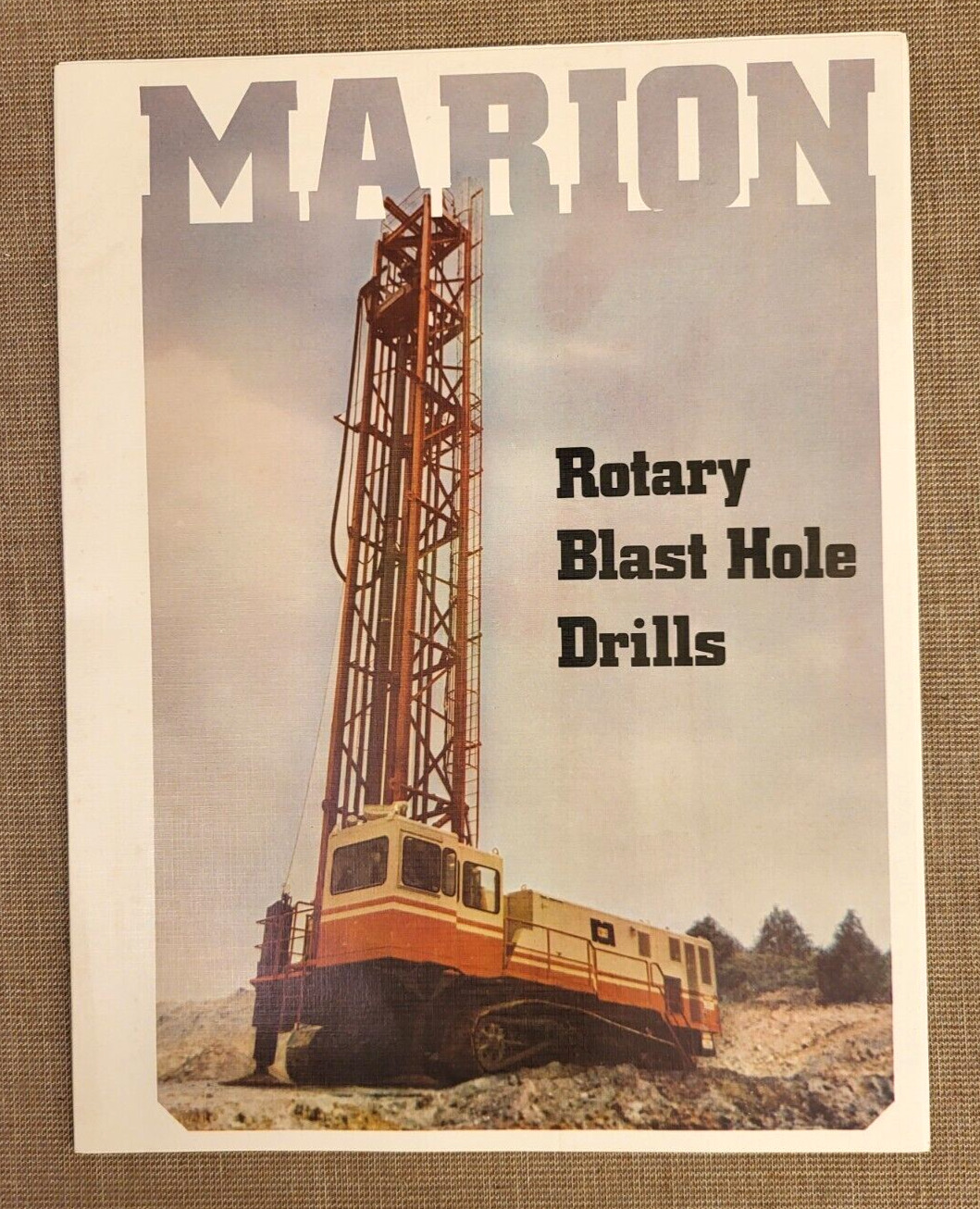1972 Vtg Marion Rotary Blast Hole Drills M4 M5 Advertising Folder Brochure Rare