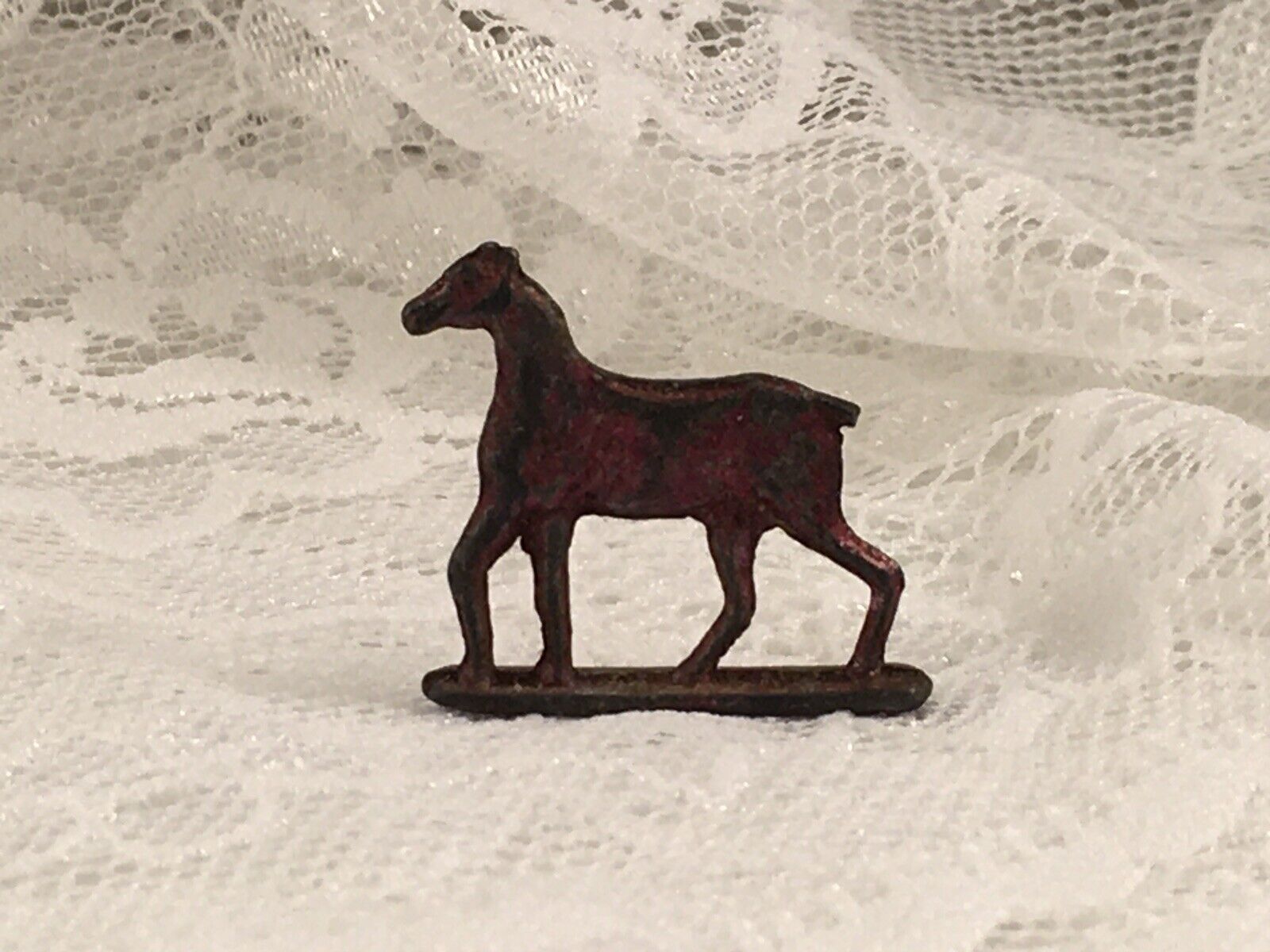 VINTAGE/ANTIQUE Old Metal HORSE Cracker Jack Toy Prize 1920's-30's
