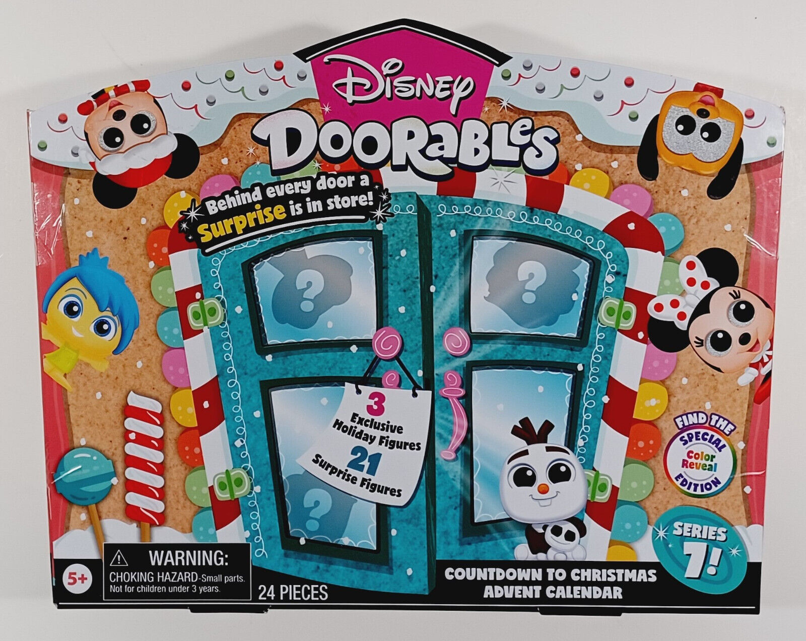 Disney Doorables Countdown To Christmas Advent Calendar Series 7 24 Pieces - NEW