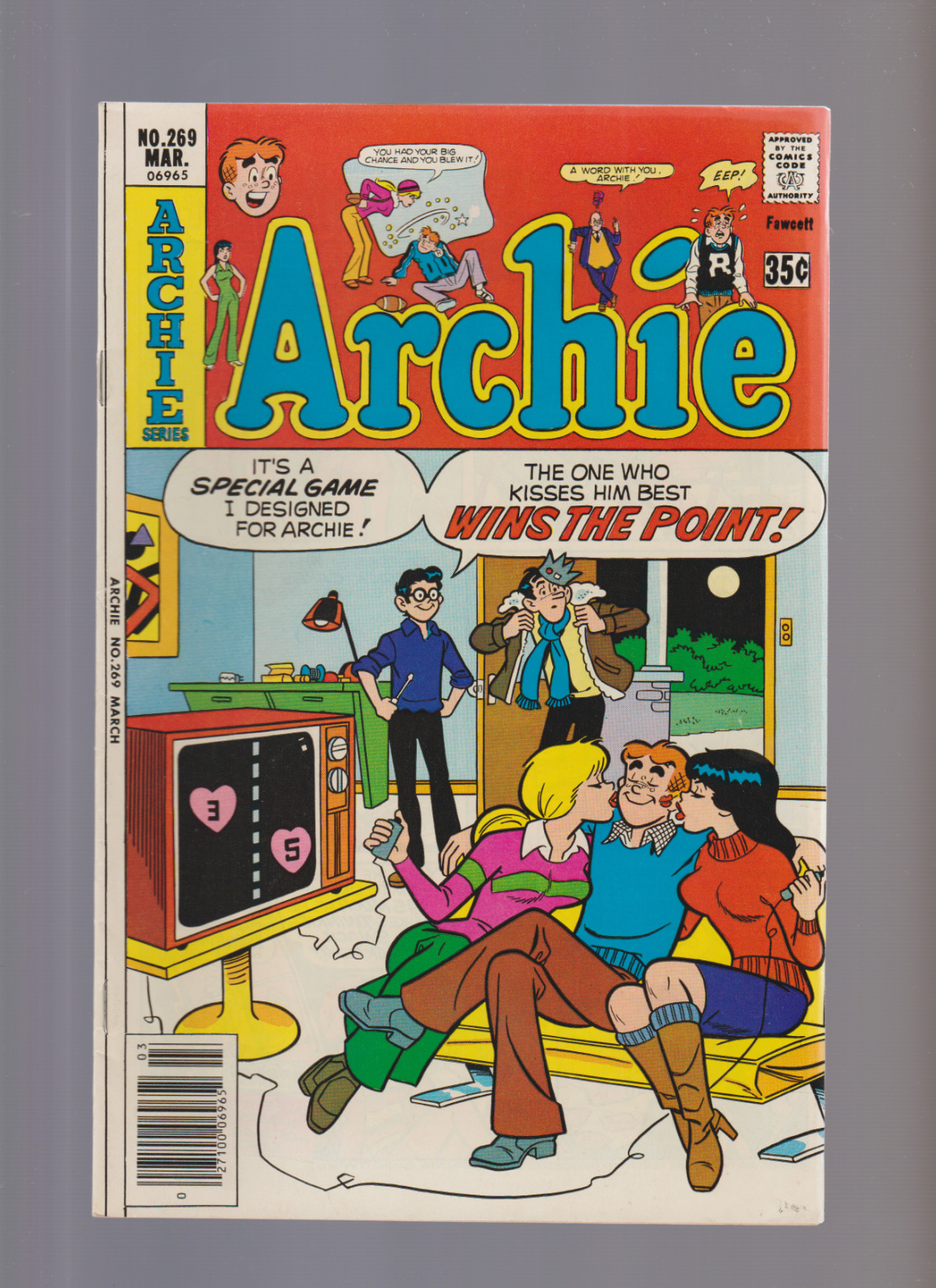 Archie #269 1978 BETTY & VERONICA KISSINGARCHIE Innuendo Risqué Cover
