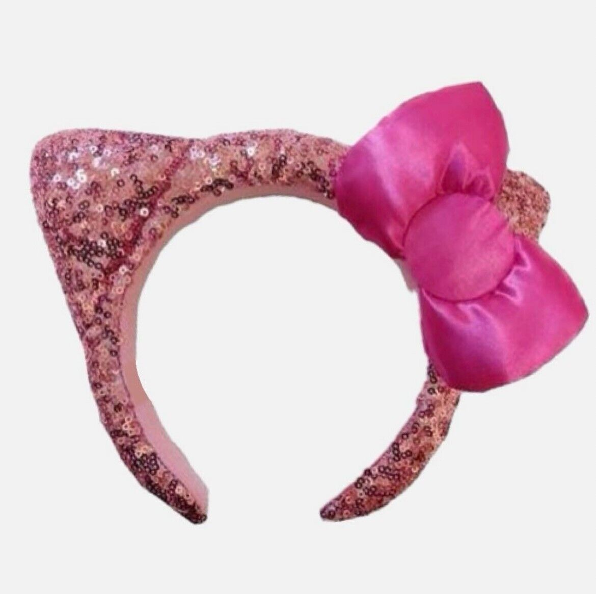USJ Hello Kitty Pink Glitter Bow headband ribbon Universal Studios Japan