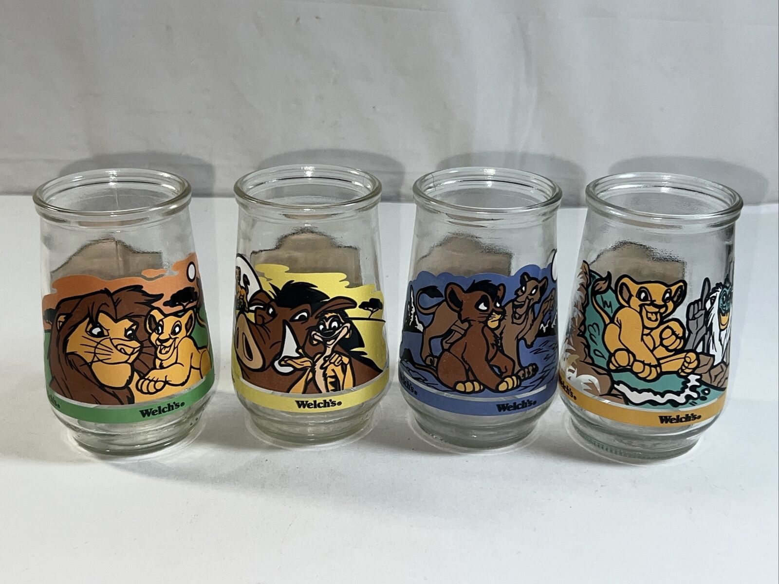 Disney The Lion King 2 Simba’s Pride Empty Collectible Welch’s Jelly Jar 1-4