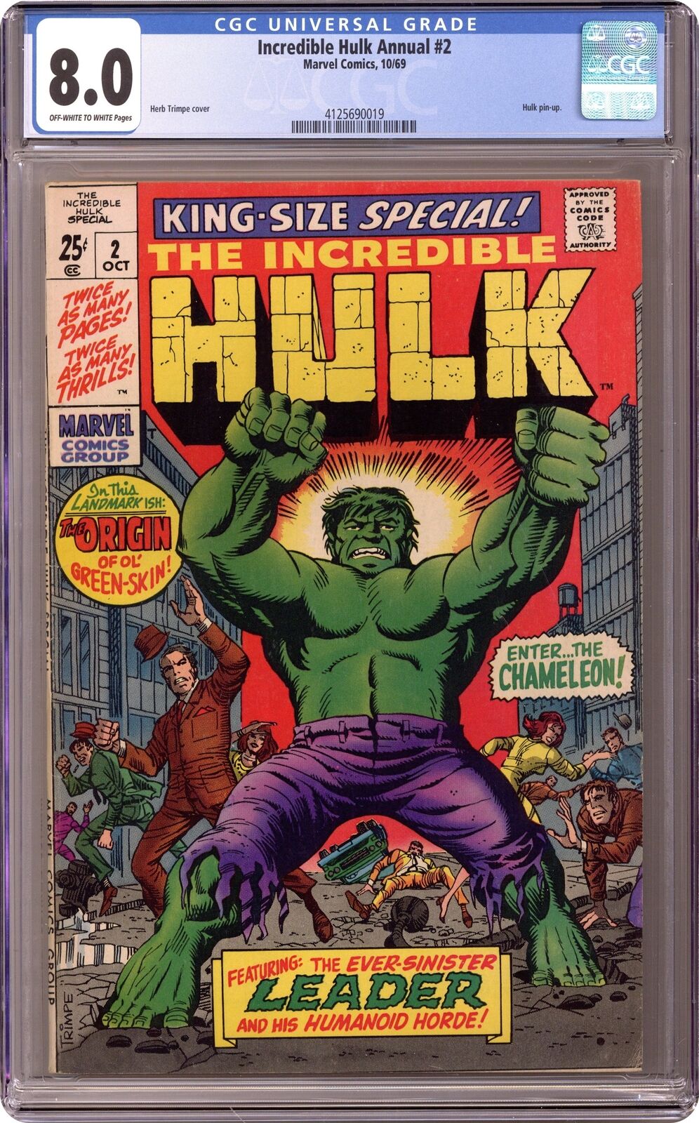 Incredible Hulk Annual #2 CGC 8.0 1969 4125690019