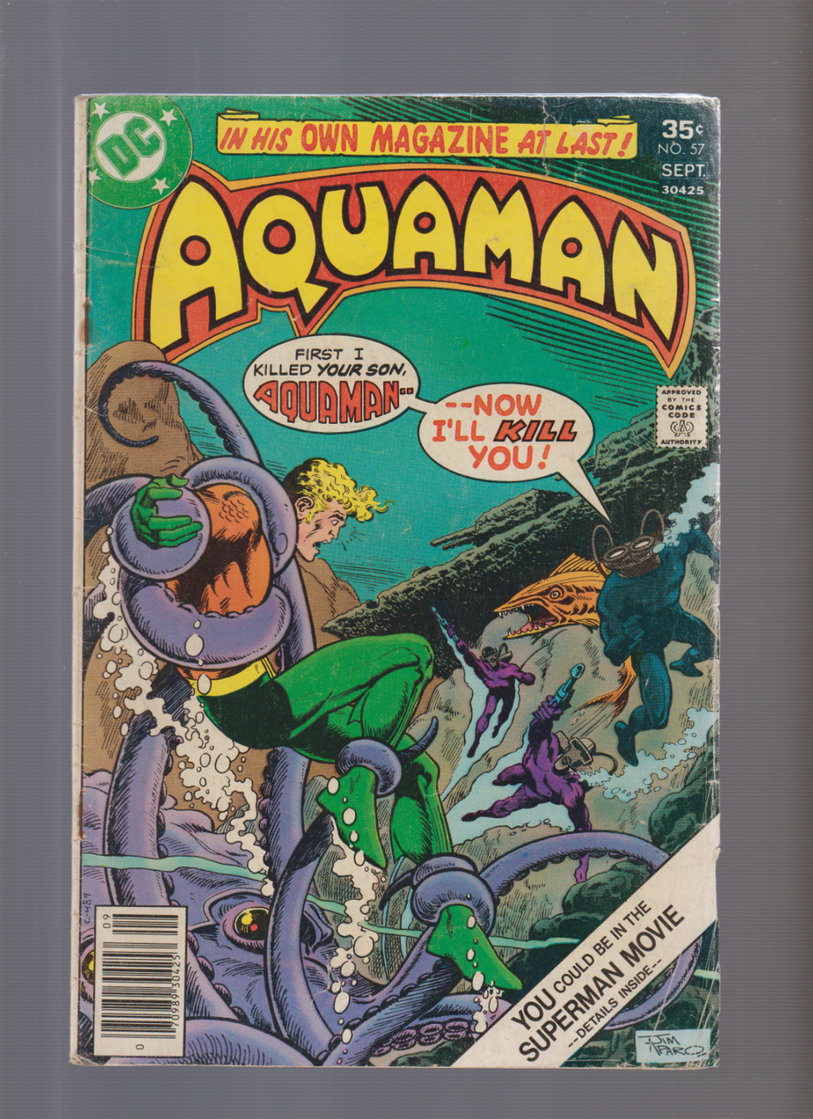 Aquaman #57 (1977) 1ST ISSUE IN 7 YEARS Black Manta AQUABABY STORY - READERS