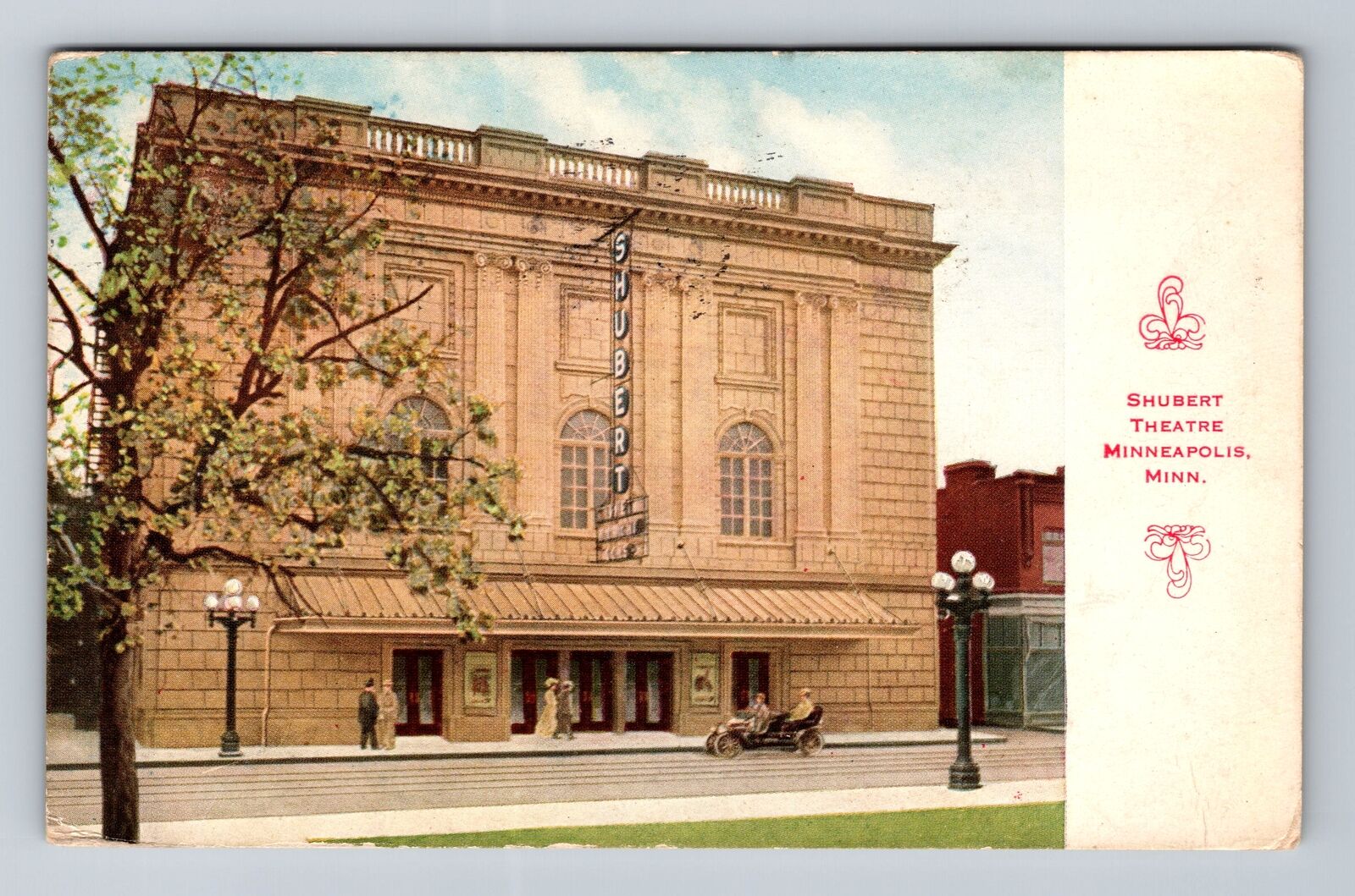 Minneapolis MN-Minnesota, Shubert Theatre, Antique, Souvenir Vintage Postcard