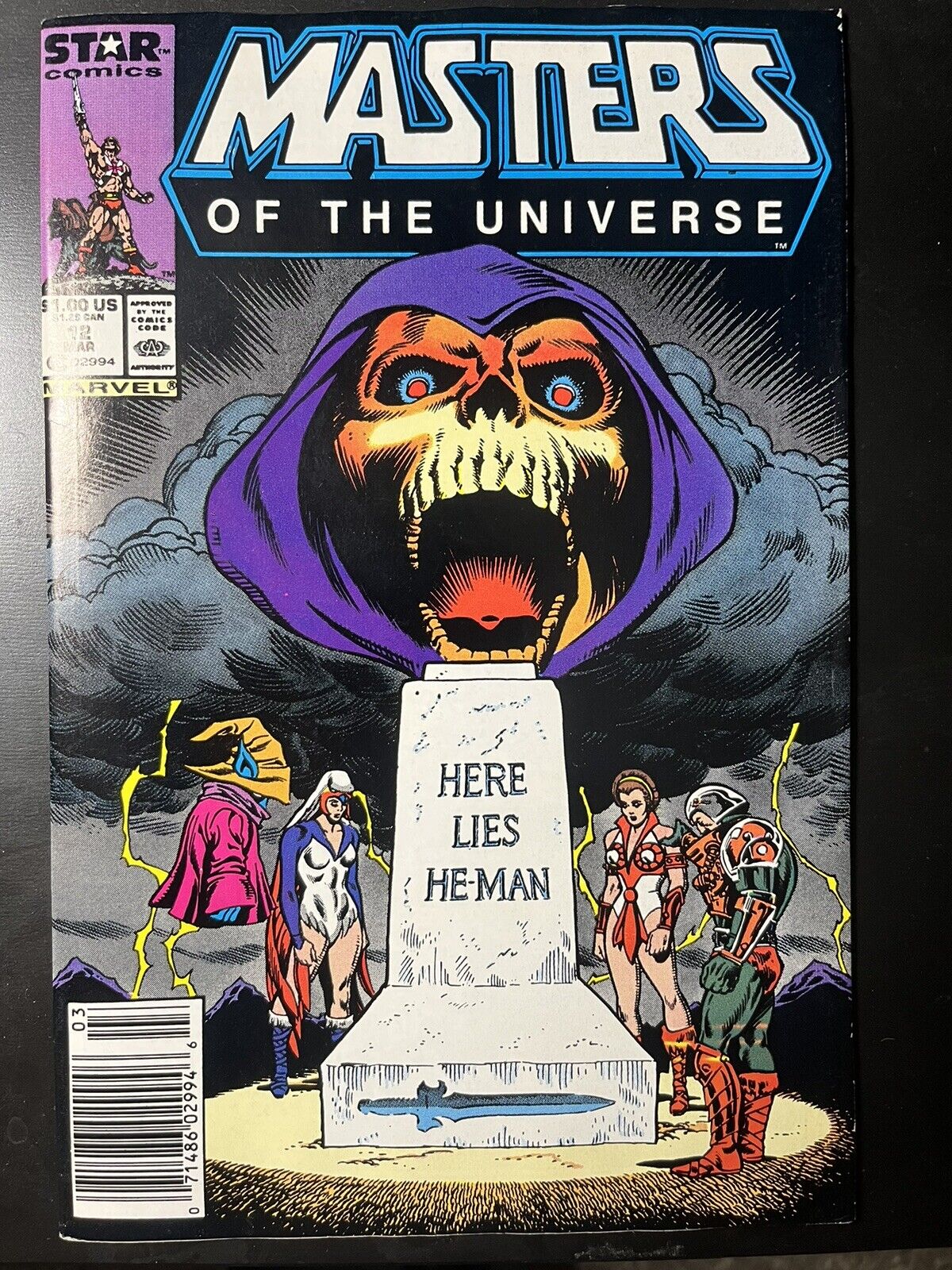 MASTERS OF THE UNIVERSE # 12 DEATH OF HE-MAN Marvel/Star Comic 1988 NEWSSTAND