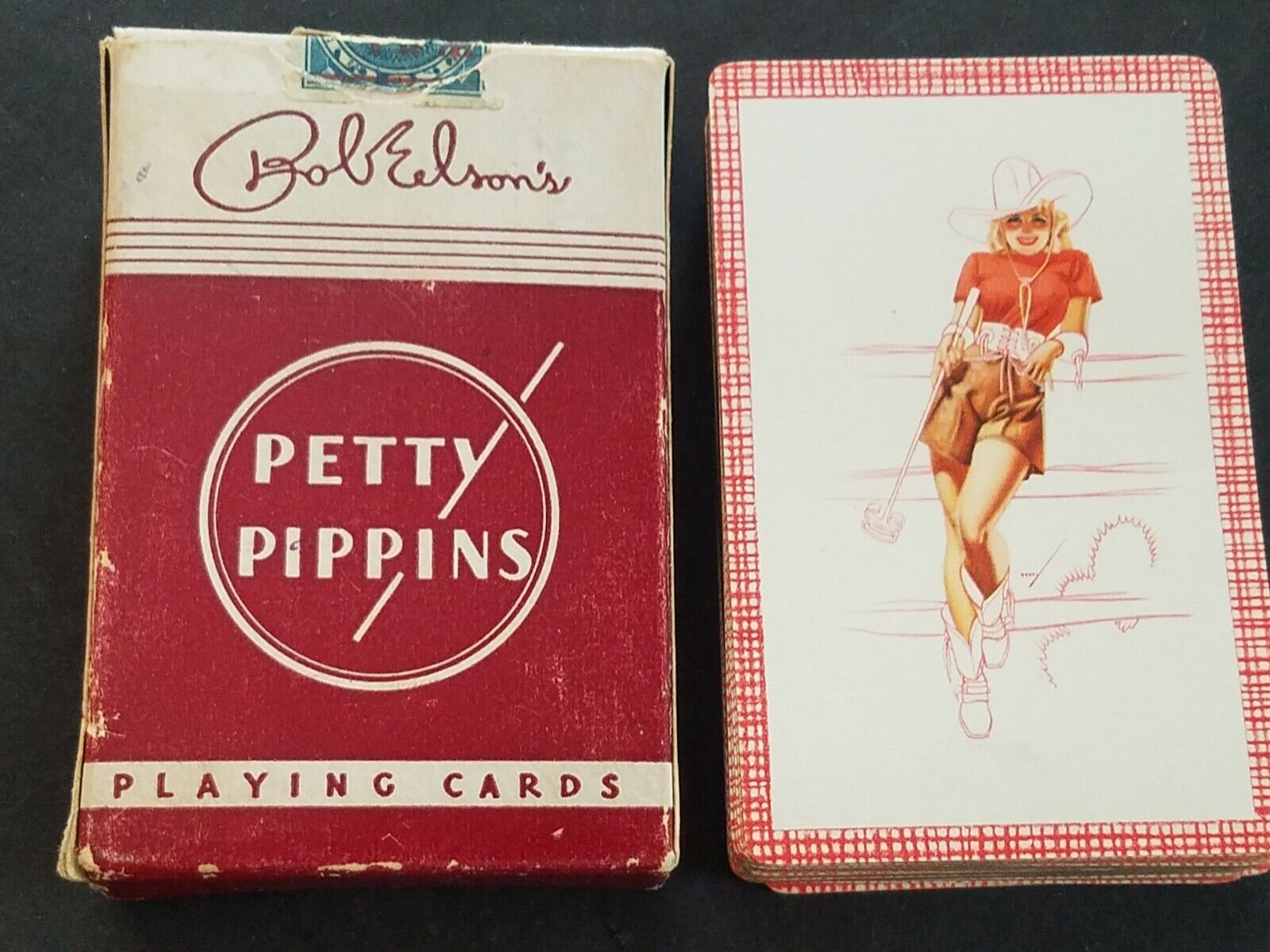 1940\'s VINTAGE BOB ELSON\'S PETTY PIPPINS Playing Cards Deck
